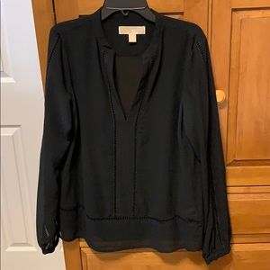 Michael Kors Black Sheer Blouse